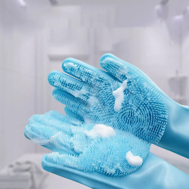 New magic Silicone Body Pet Bathing Gloves for Animal Perfect Bathe Shampoo Dog &Cat Brush Gloves