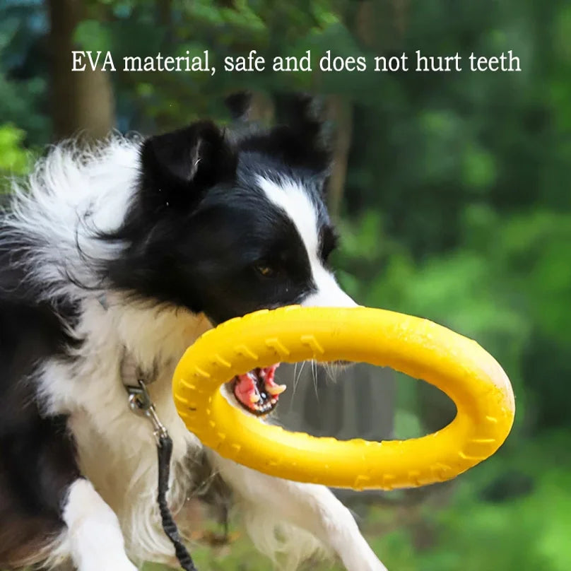 EVA Durable Dog Toys 4 Pack  Flying Disc + Ball + Tug Rope for Puppy&Adult Dogs  Chew-Proof Teeth Cleaning Set