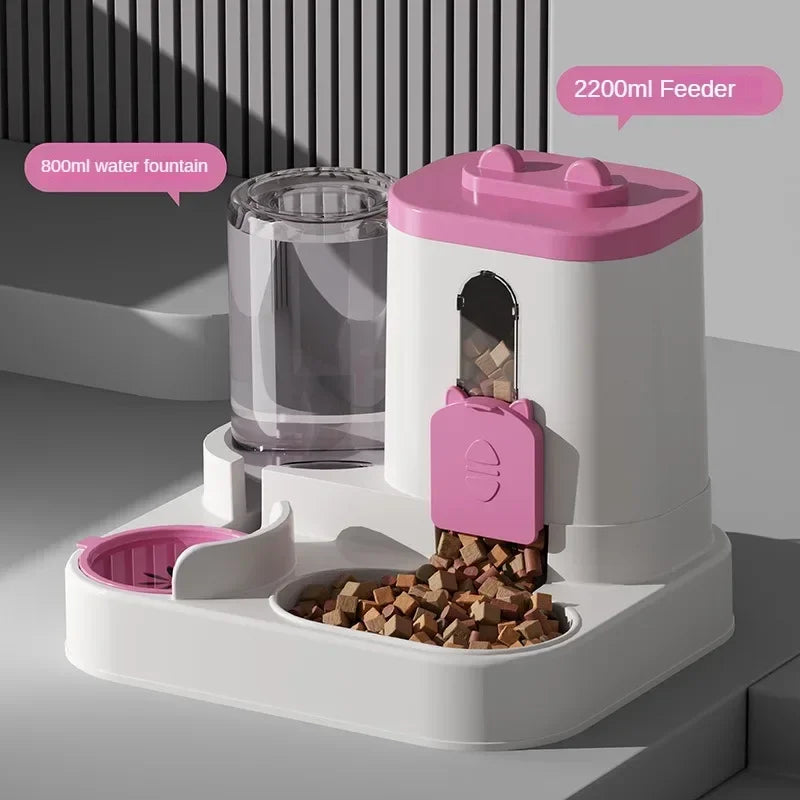 Cat Food Dispenser Automatic Water and Food