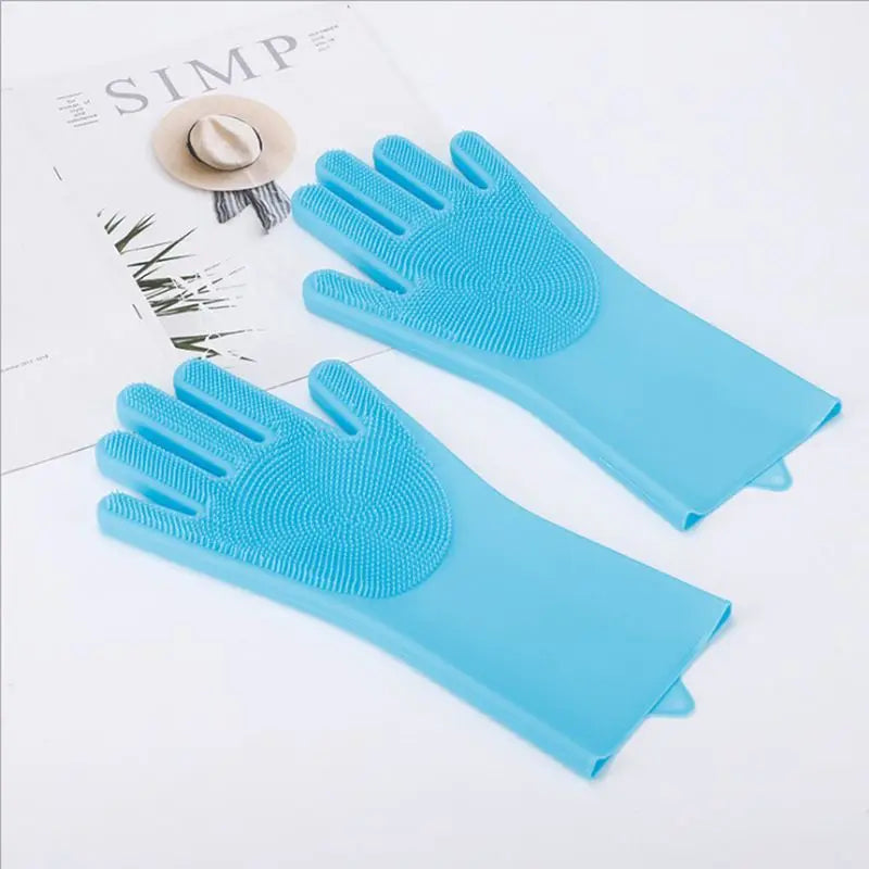 New magic Silicone Body Pet Bathing Gloves for Animal Perfect Bathe Shampoo Dog &Cat Brush Gloves